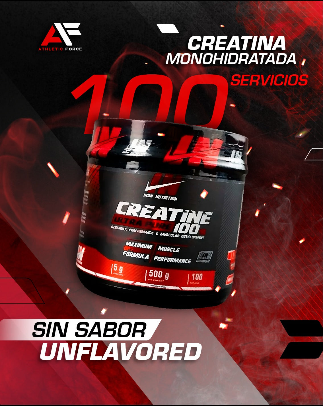 CREATINA IRON NUTRICION 100 srv